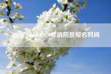 阜新2020年消防员报名时间