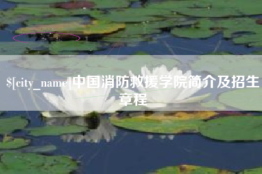 阜新中国消防救援学院简介及招生章程