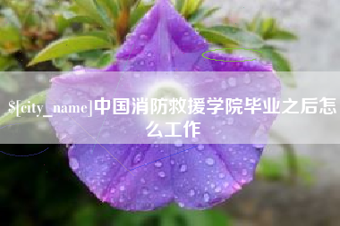 阜新中国消防救援学院毕业之后怎么工作