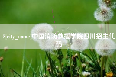 阜新中国消防救援学院四川招生代码