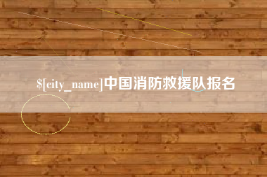阜新中国消防救援队报名