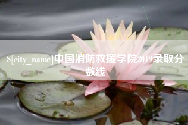 阜新中国消防救援学院2019录取分数线