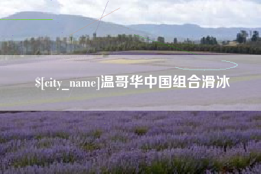 阜新温哥华中国组合滑冰