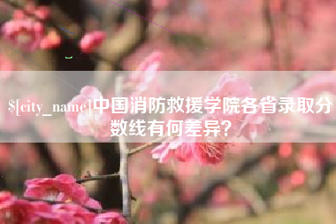 阜新中国消防救援学院各省录取分数线有何差异？