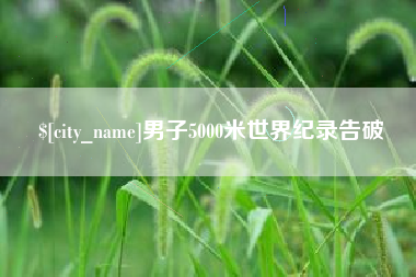 阜新男子5000米世界纪录告破