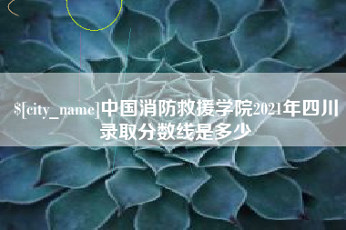 阜新中国消防救援学院2021年四川录取分数线是多少