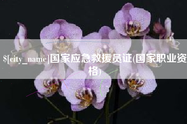 阜新国家应急救援员证(国家职业资格)
