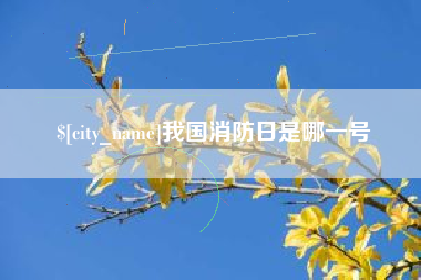 阜新我国消防日是哪一号