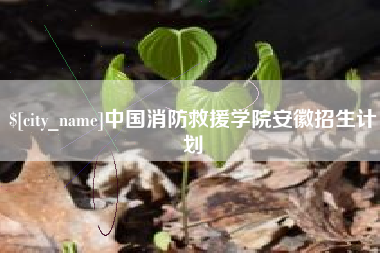 阜新中国消防救援学院安徽招生计划