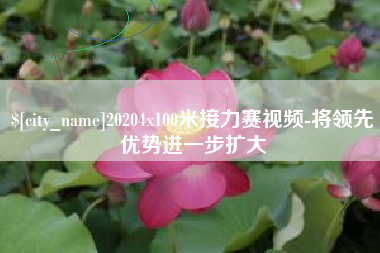 阜新20204x100米接力赛视频-将领先优势进一步扩大