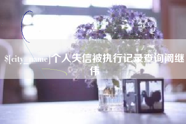 阜新个人失信被执行记录查询阚继伟