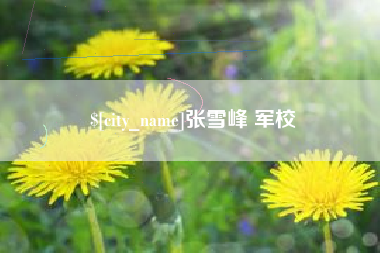阜新张雪峰 军校