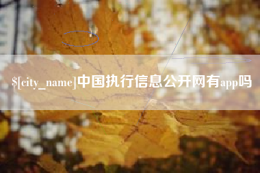 阜新中国执行信息公开网有app吗