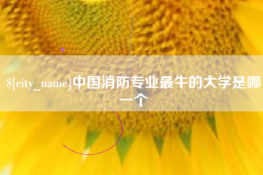 阜新中国消防专业最牛的大学是哪一个