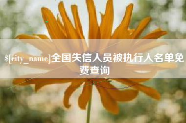 阜新全国失信人员被执行人名单免费查询