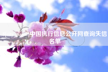 阜新中国执行信息公开网查询失信名单