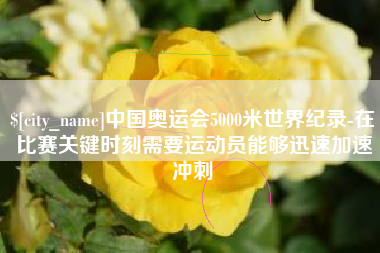 阜新中国奥运会5000米世界纪录-在比赛关键时刻需要运动员能够迅速加速冲刺