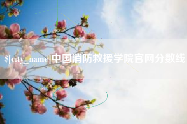 阜新中国消防救援学院官网分数线