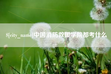 阜新中国消防救援学院都考什么