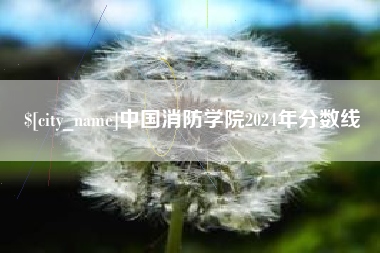 阜新中国消防学院2024年分数线