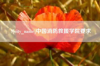 阜新中国消防救援学院要求