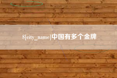 阜新中国有多个金牌