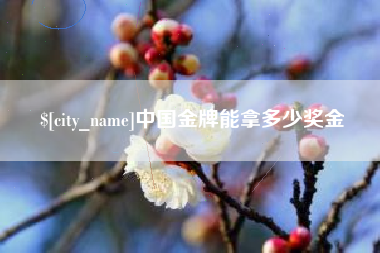 阜新中国金牌能拿多少奖金