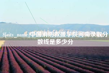 阜新中国消防救援学院河南录取分数线是多少分