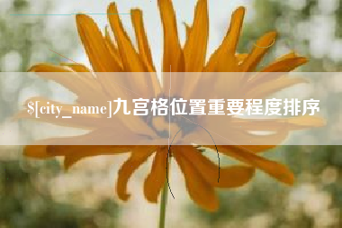 阜新九宫格位置重要程度排序