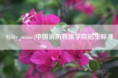 阜新中国消防救援学院招生标准
