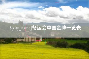阜新冬运会中国金牌一览表