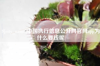 阜新中国执行信息公开网官网app为什么要钱呢
