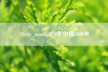 阜新2020年中国5000米