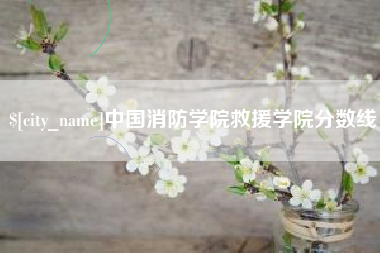 阜新中国消防学院救援学院分数线
